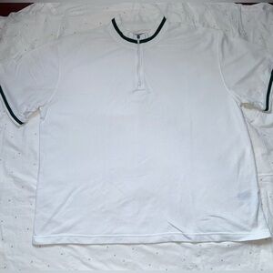 Old Navy White Polo with Green Trim
